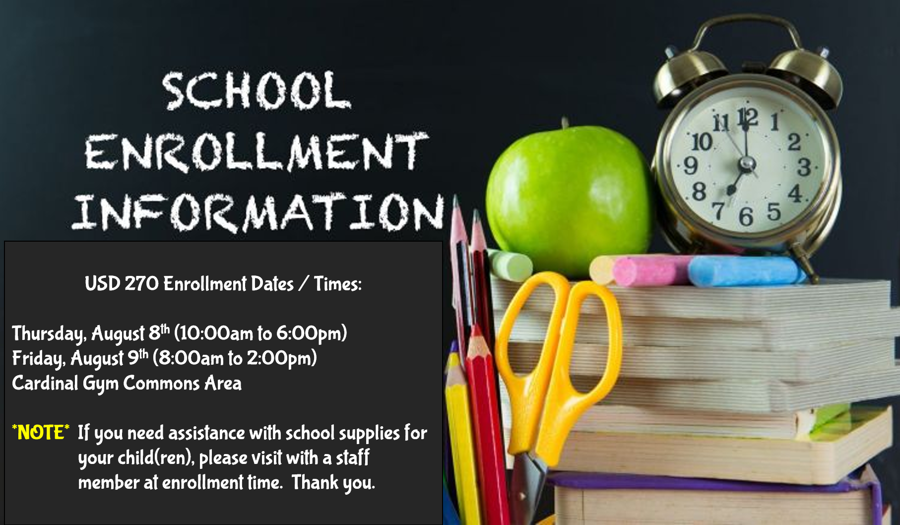Plainville USD 270 USD 270 Enrollment Information.